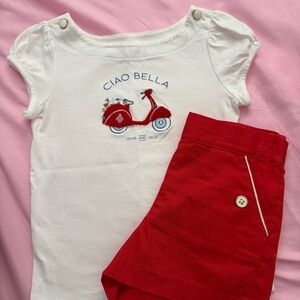 Janie and Jack White and Red Kids Matching Set